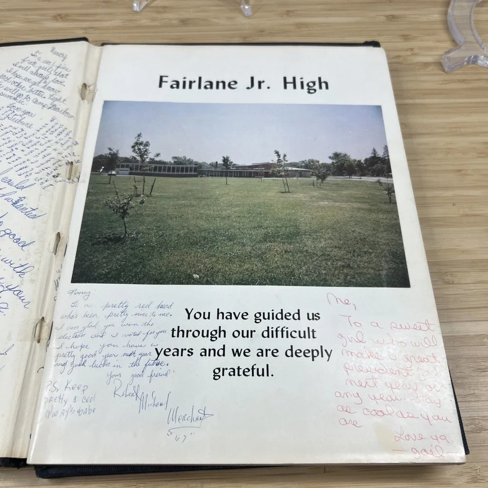 1967 1968 Mustang‎ Fairlane Jr High Yearbooks Dearborn MI Signed Lot